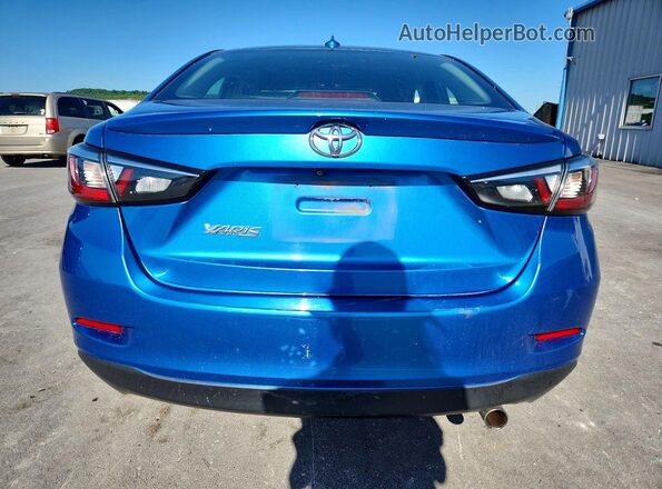3MYDLBYV3KY518618 2019 TOYOTA YARIS Blue Widok z tyłu