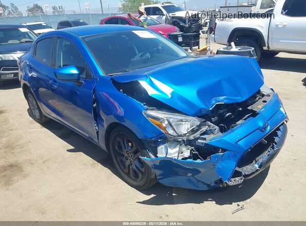 3MYDLBYV7JY311566 2018 TOYOTA YARIS IA Blue Передня права чверть