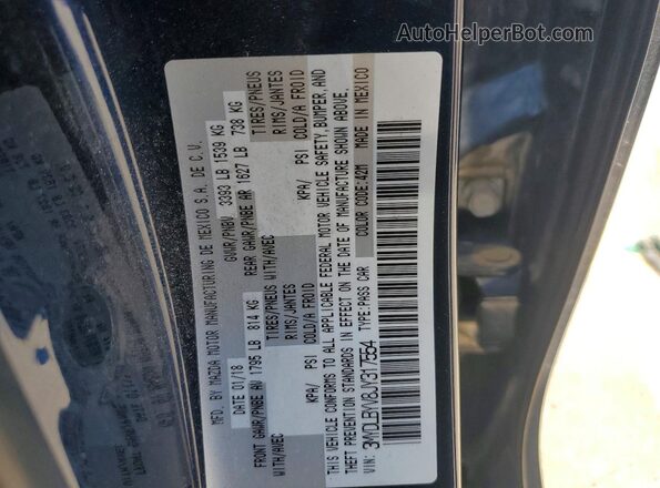 3MYDLBYV8JY317554 2018 TOYOTA YARIS Синий Вид подкапотного пространства