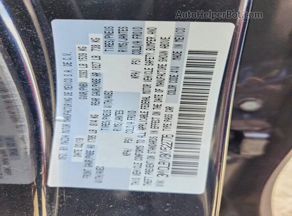 3MYDLBYV8KY522776 2019 TOYOTA YARIS Black Вид підкапотного простору
