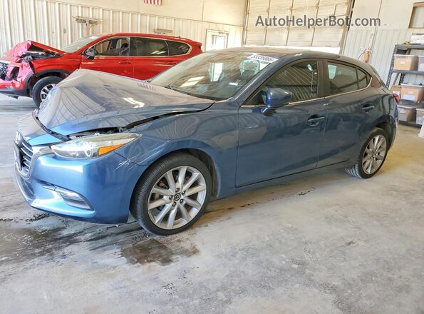 3MZBN1L35HM129606 2017 MAZDA 3 Синий Передняя левая четверть