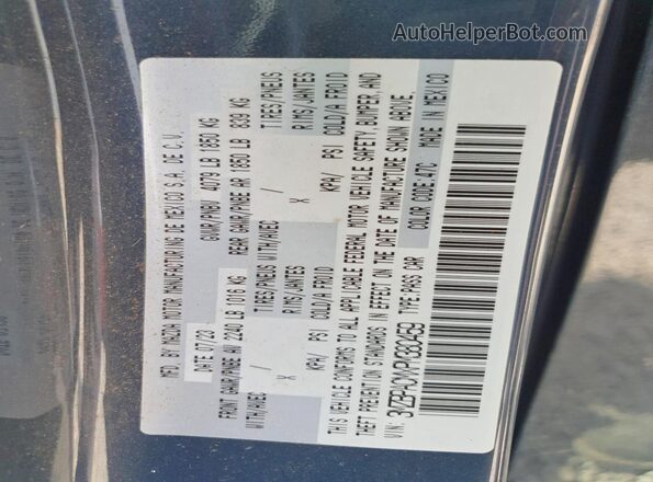 3MZBPACMXPM380459 2023 MAZDA 3 Синий Вид подкапотного пространства