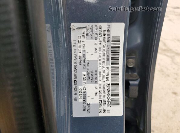 3MZBPBCM8RM414150 2024 MAZDA 3 Gray Вид наклейки з VIN-кодом