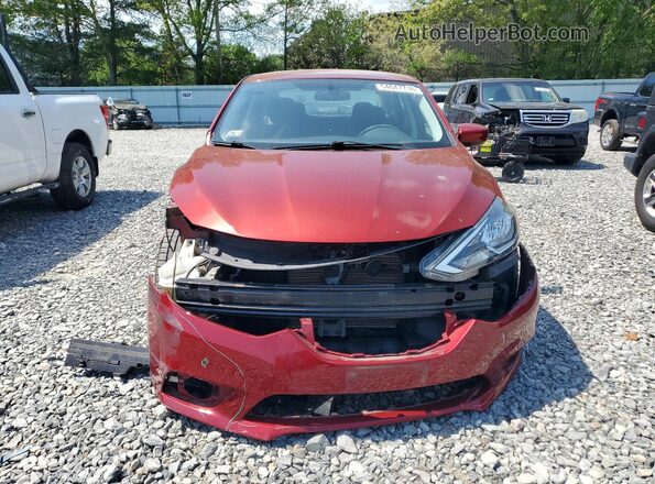 3N1AB7AP0HY386314 2017 NISSAN SENTRA Red Widok z przodu