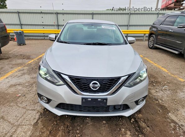 3N1AB7AP0KY219555 2019 NISSAN SENTRA Silver Widok z przodu