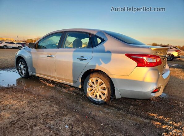 3N1AB7AP0KY240499 2019 NISSAN SENTRA Серебряный Задняя левая четверть