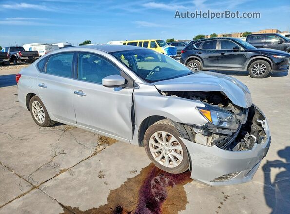 3N1AB7AP0KY296698 2019 NISSAN SENTRA Silver წინა მარჯვენა