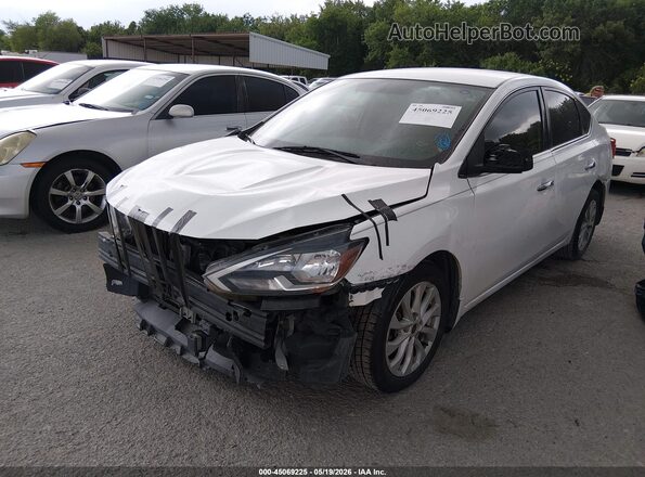 3N1AB7AP0KY332017 2019 NISSAN SENTRA White Vista tres cuartos delantera izquierda
