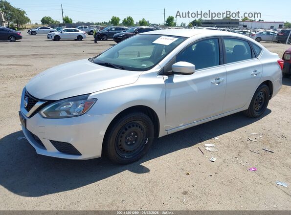 3N1AB7AP0KY383369 2019 NISSAN SENTRA Серебряный Передняя левая четверть