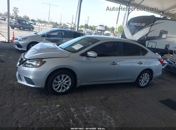 3N1AB7AP1KY404844 2019 NISSAN SENTRA Серебряный Панорамный вид салона 360°