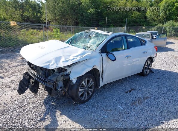 3N1AB7AP1KY405332 2019 NISSAN SENTRA White Առջևի ձախ երեք քառորդ տեսարան