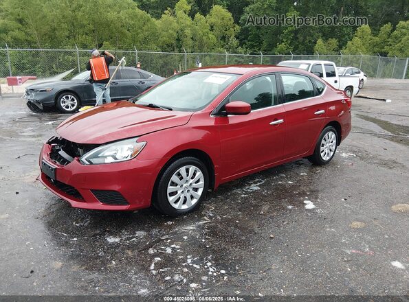 3N1AB7AP2GL672306 2016 NISSAN SENTRA Красный Передняя левая четверть