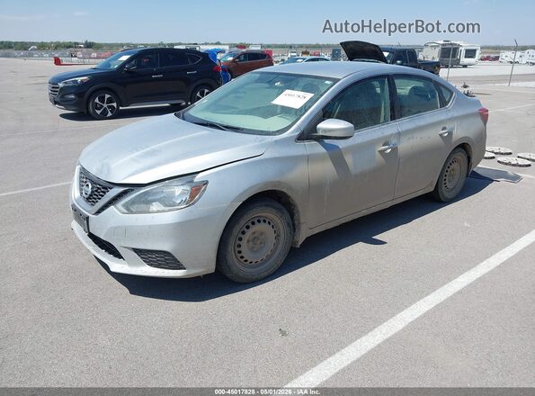 3N1AB7AP2GY235828 2016 NISSAN SENTRA Серебряный Передняя левая четверть