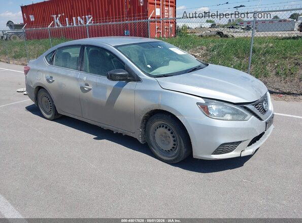 3N1AB7AP2GY235828 2016 NISSAN SENTRA Серебряный Передняя правая четверть
