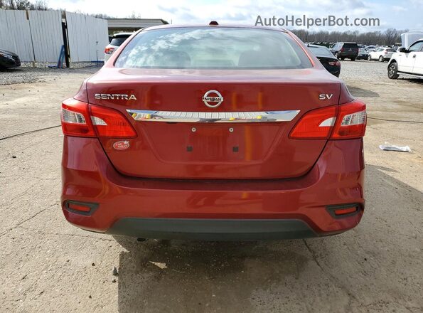 3N1AB7AP2HY271455 2017 NISSAN SENTRA Темно-бордовый Вид сзади
