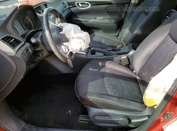 3N1AB7AP2HY271455 2017 NISSAN SENTRA Темно-бордовый Вид салона спереди