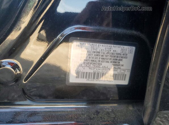 3N1AB7AP2HY279524 2017 NISSAN SENTRA Black Vista del compartimento del motor