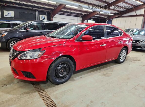 3N1AB7AP2JL640396 2018 NISSAN SENTRA Red წინა მარცხენა ხედი სამი მეოთხედიდან