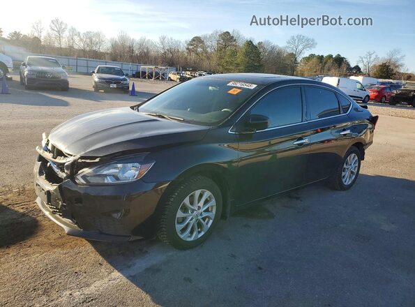 3N1AB7AP2JY233200 2018 NISSAN SENTRA Черный Передняя левая четверть