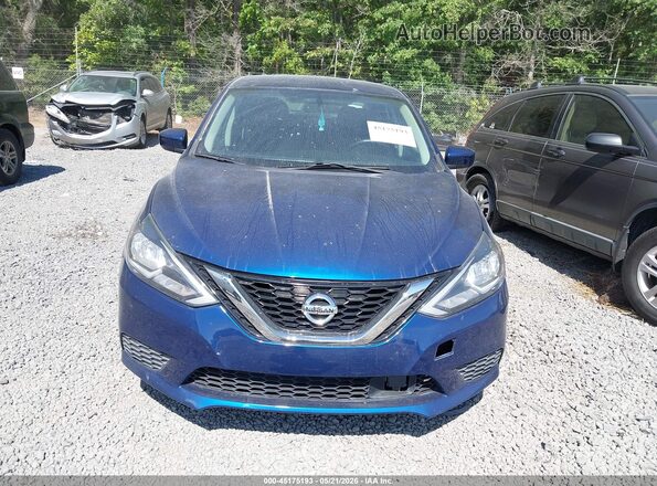 3N1AB7AP2KY268191 2019 NISSAN SENTRA Blue Вид щитка приладів