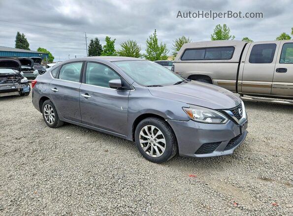 3N1AB7AP2KY279711 2019 NISSAN SENTRA Серый Передняя правая четверть