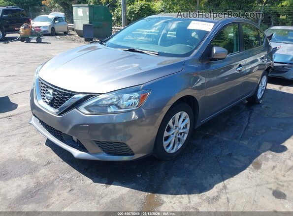 3N1AB7AP2KY427422 2019 NISSAN SENTRA Gray წინა მარცხენა ხედი სამი მეოთხედიდან
