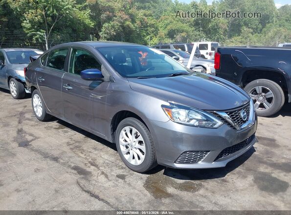 3N1AB7AP2KY427422 2019 NISSAN SENTRA Gray წინა მარჯვენა