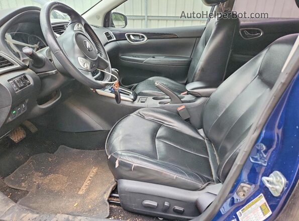 3N1AB7AP3GY227589 2016 NISSAN SENTRA Синий Вид салона спереди
