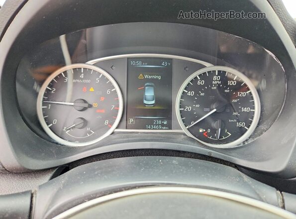 3N1AB7AP3HY243129 2017 NISSAN SENTRA Blue Instrument cluster view