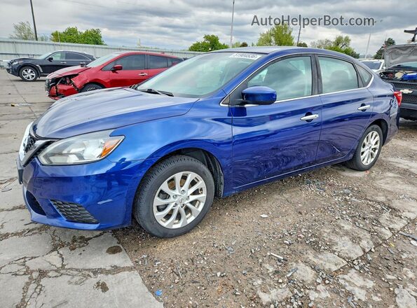 3N1AB7AP3HY243129 2017 NISSAN SENTRA Blue Front left