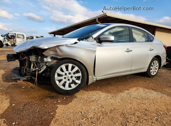 3N1AB7AP3HY269052 2017 NISSAN SENTRA Серебряный Передняя левая четверть