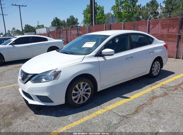 3N1AB7AP3KY407017 2019 NISSAN SENTRA White Vista tres cuartos delantera izquierda