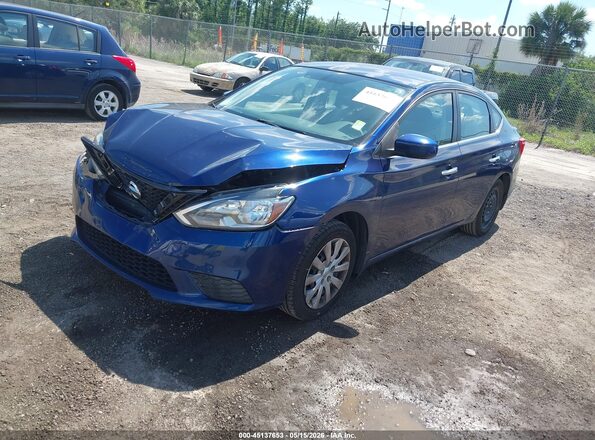 3N1AB7AP4GY226550 2016 NISSAN SENTRA Blue Vista tres cuartos delantera izquierda