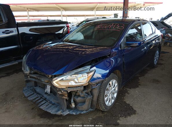 3N1AB7AP4HY235198 2017 NISSAN SENTRA Синий Передняя левая четверть