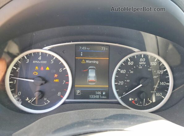 3N1AB7AP4KY207926 2019 NISSAN SENTRA Белый Вид щитка приборов