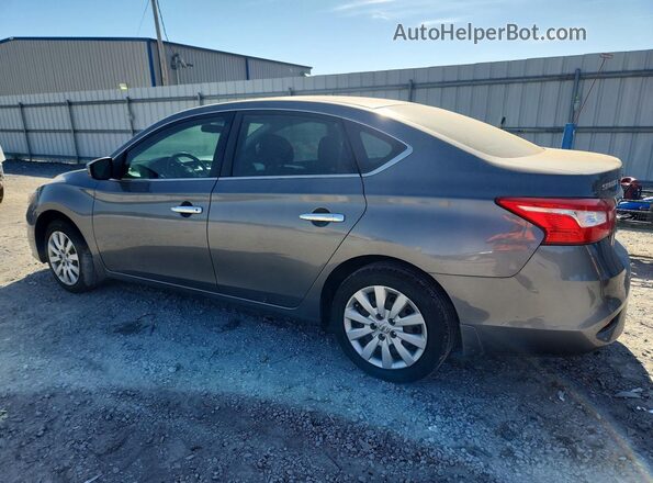 3N1AB7AP4KY219512 2019 NISSAN SENTRA Серый Задняя левая четверть