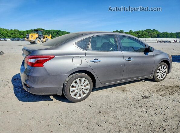 3N1AB7AP4KY219512 2019 NISSAN SENTRA Серый Задняя правая четверть