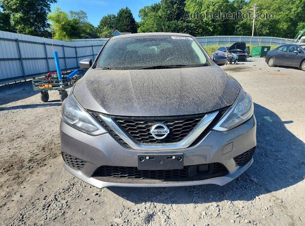 3N1AB7AP4KY219512 2019 NISSAN SENTRA Серый Вид спереди