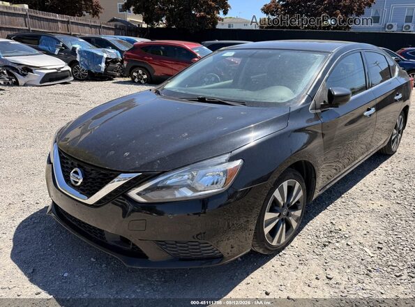 3N1AB7AP4KY226427 2019 NISSAN SENTRA Black Vista tres cuartos delantera izquierda
