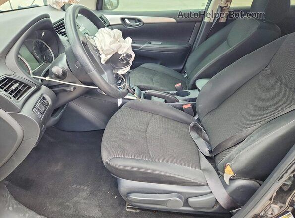 3N1AB7AP4KY265373 2019 NISSAN SENTRA Black Вид салону спереду