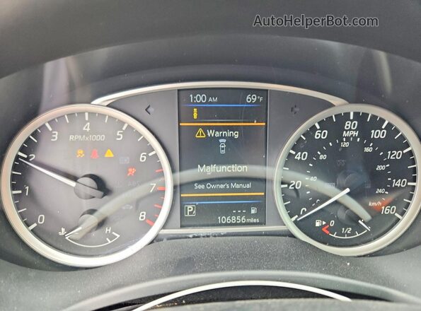 3N1AB7AP4KY265373 2019 NISSAN SENTRA Black Вид щитка приладів
