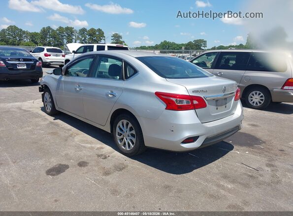 3N1AB7AP4KY284134 2019 NISSAN SENTRA Серебряный Задняя левая четверть