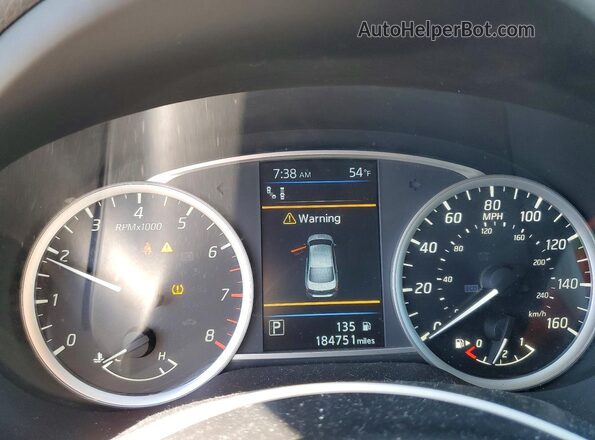 3N1AB7AP4KY417393 2019 NISSAN SENTRA Gray ხელსაწყოთა პანელის ხედი