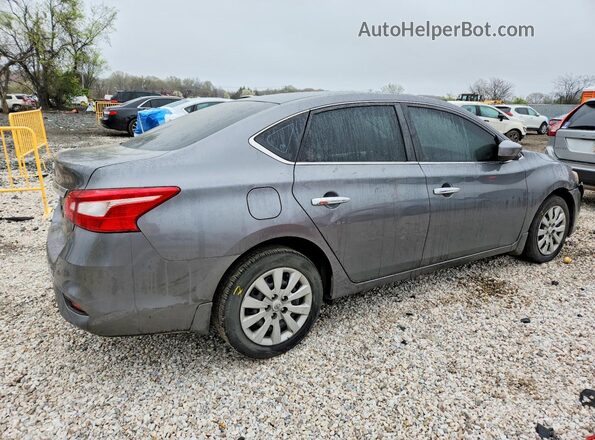 3N1AB7AP4KY419080 2019 NISSAN SENTRA Серый Задняя правая четверть