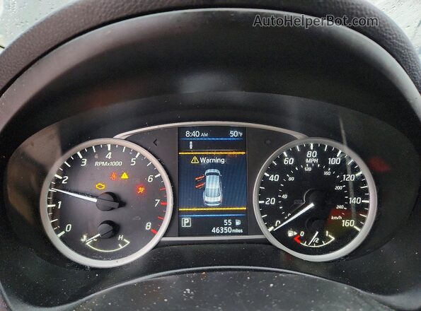3N1AB7AP4KY419080 2019 NISSAN SENTRA Серый Вид щитка приборов