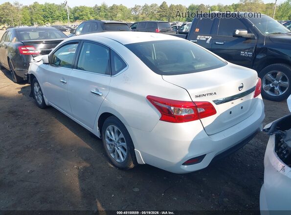 3N1AB7AP4KY437563 2019 NISSAN SENTRA Белый Задняя левая четверть