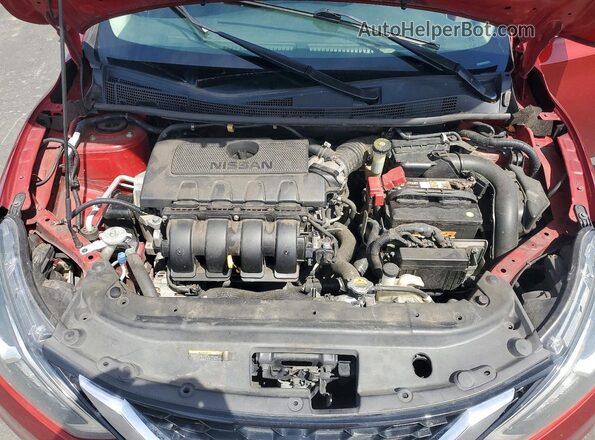 3N1AB7AP5GL656438 2016 NISSAN SENTRA Red Widok wnętrza z tyłu