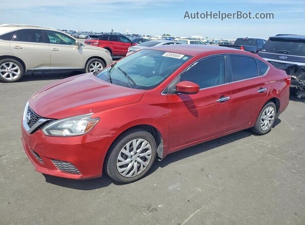 3N1AB7AP5GL656438 2016 NISSAN SENTRA Red Przód lewy