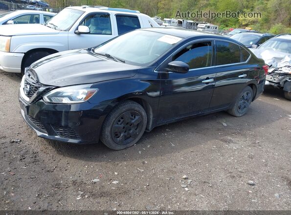 3N1AB7AP5GL681159 2016 NISSAN SENTRA Черный Передняя левая четверть