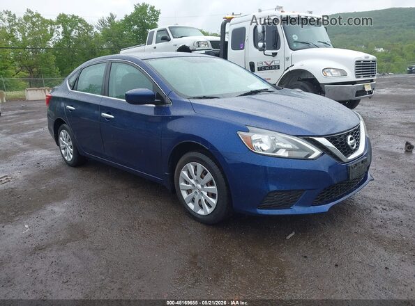 3N1AB7AP5GY333879 2016 NISSAN SENTRA Синий Передняя правая четверть